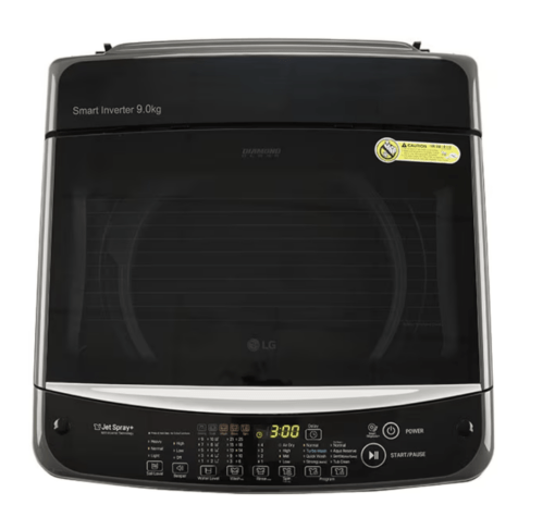 LG 9 Kg, 5 Star, Smart Inverter Technology, Turbodrum, Fully Automatic Top Load Washing Machine (T90AJMB1Z, Jetspray+, Turbowash, Auto Tub Clean after every wash cycle, Middle Black) - Image 2